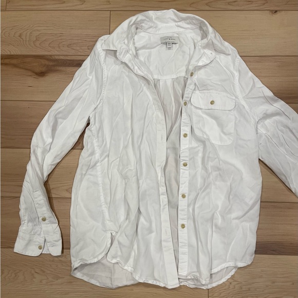 lucky brand white flowy button up - Picture 3 of 4